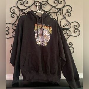 Black Graphic Hoodie. Large